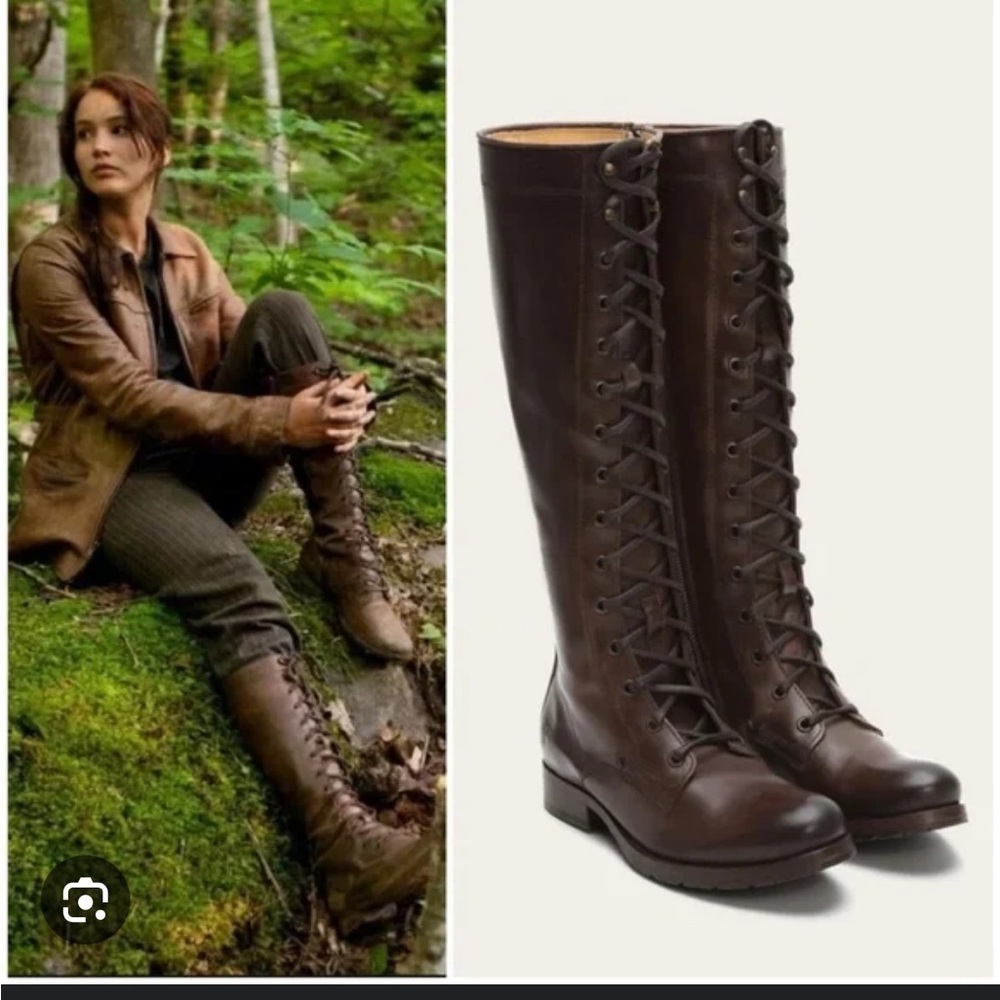 Women's Brown Lace-Up Boots